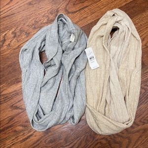 Infinity scarf - gold metallic, silver metallic